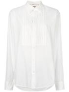 Burberry Pintuck Bib Shirt - White