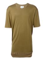Maison Margiela Loose Fit T-shirt, Men's, Size: 48, Green, Silk