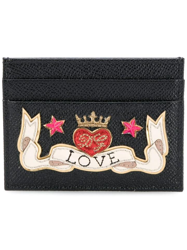 Dolce & Gabbana Love Patch Card Case - Black