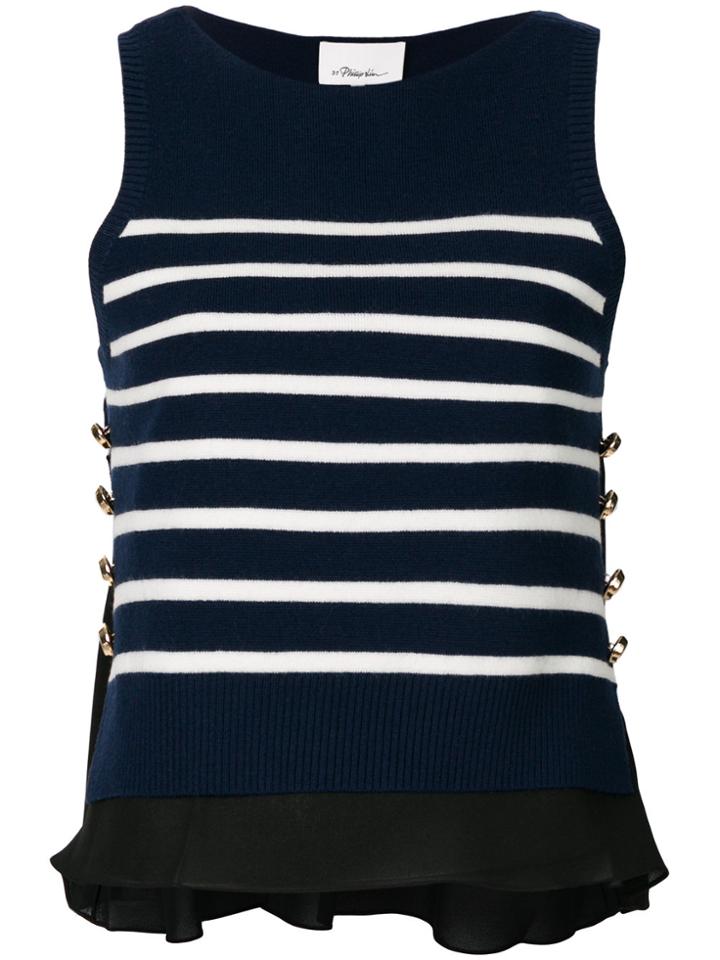 3.1 Phillip Lim Sleeveless Striped Top - Blue