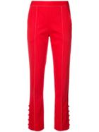 Rosie Assoulin Slim Leg Cotton Pant - Red