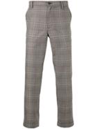 Loveless Tailored Plaid Trousers - Grey