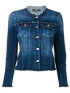 7 For All Mankind Round Neck Jacket - Blue