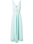 Nina Ricci Plunging V-neck Dress - Green