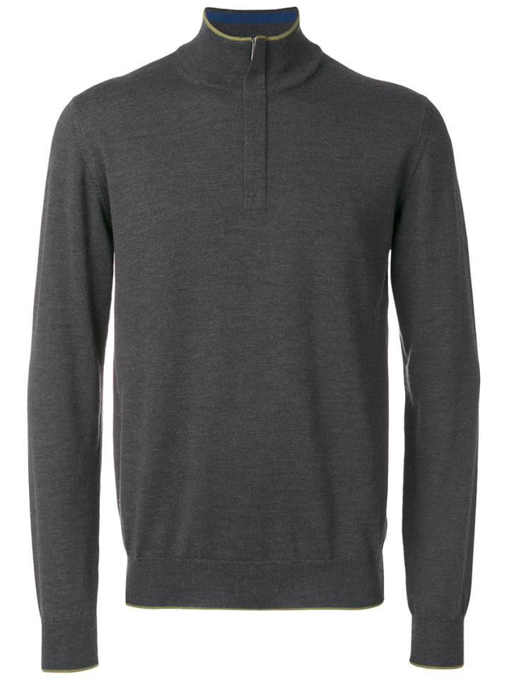 Etro Zipped Collar Jumper - Grey