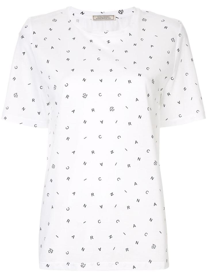 Nina Ricci All-over Print T-shirt - White