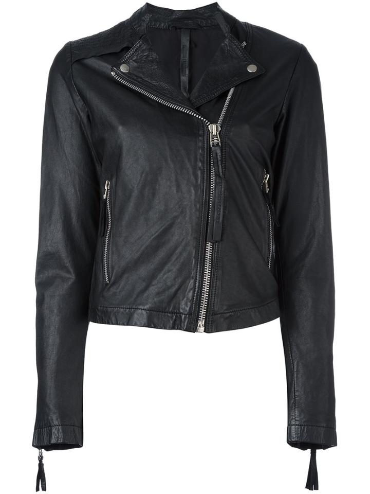 Barbara I Gongini Zip Up Biker Jacket