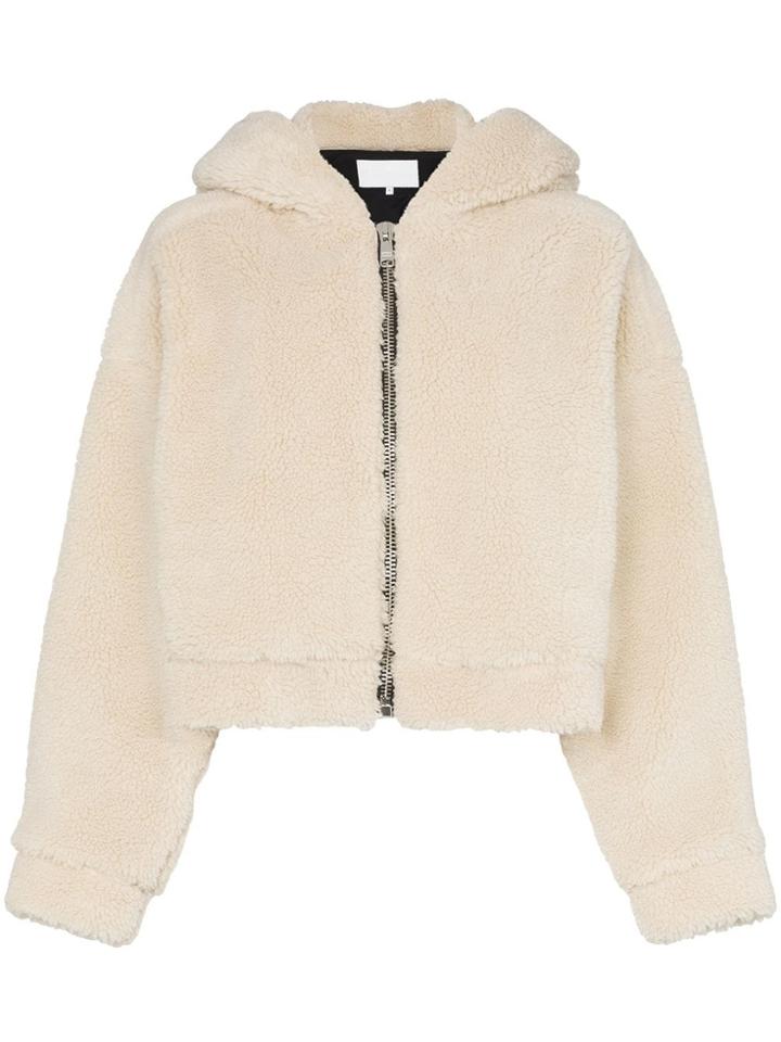Re/done Redone Fx Fur Coat Ls Crp Ears - Neutrals
