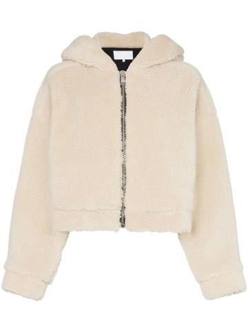 Re/done Redone Fx Fur Coat Ls Crp Ears - Neutrals