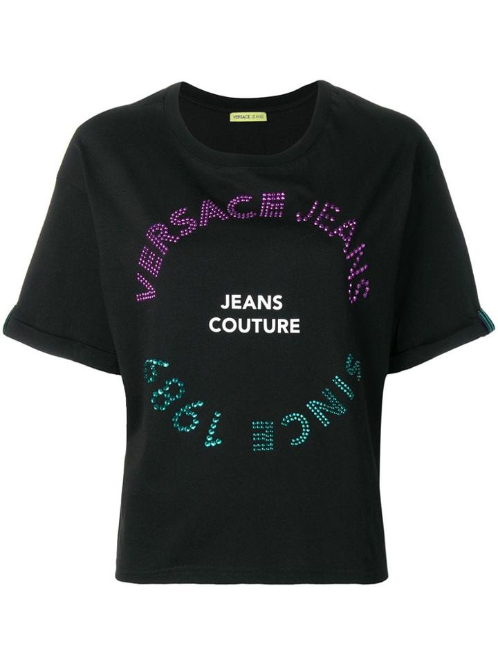 Versace Jeans Embellished T-shirt - Black