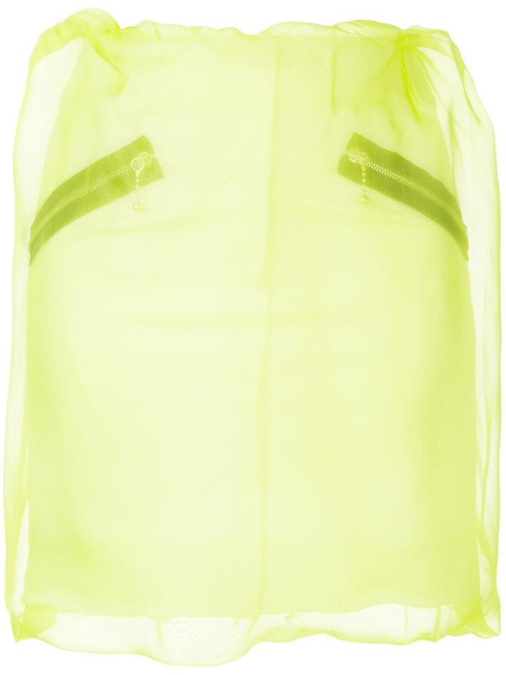 Yang Li Organza Layered Mini Skirt - Yellow