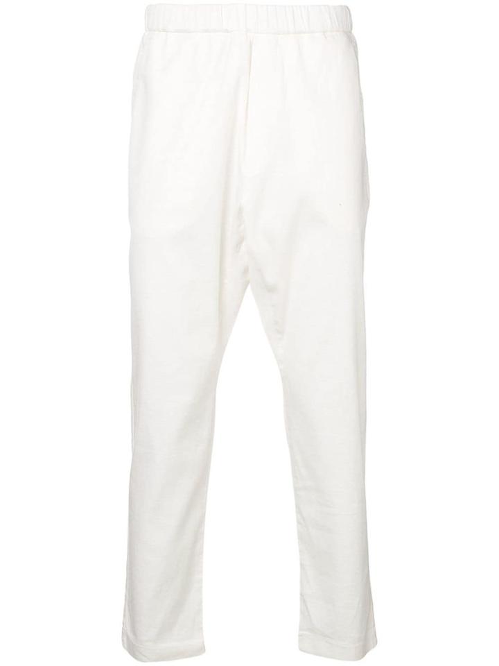 Barena Dropped Crotch Cropped Trousers - White