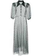 Jill Stuart Sheer Polka Dot Dress - Black