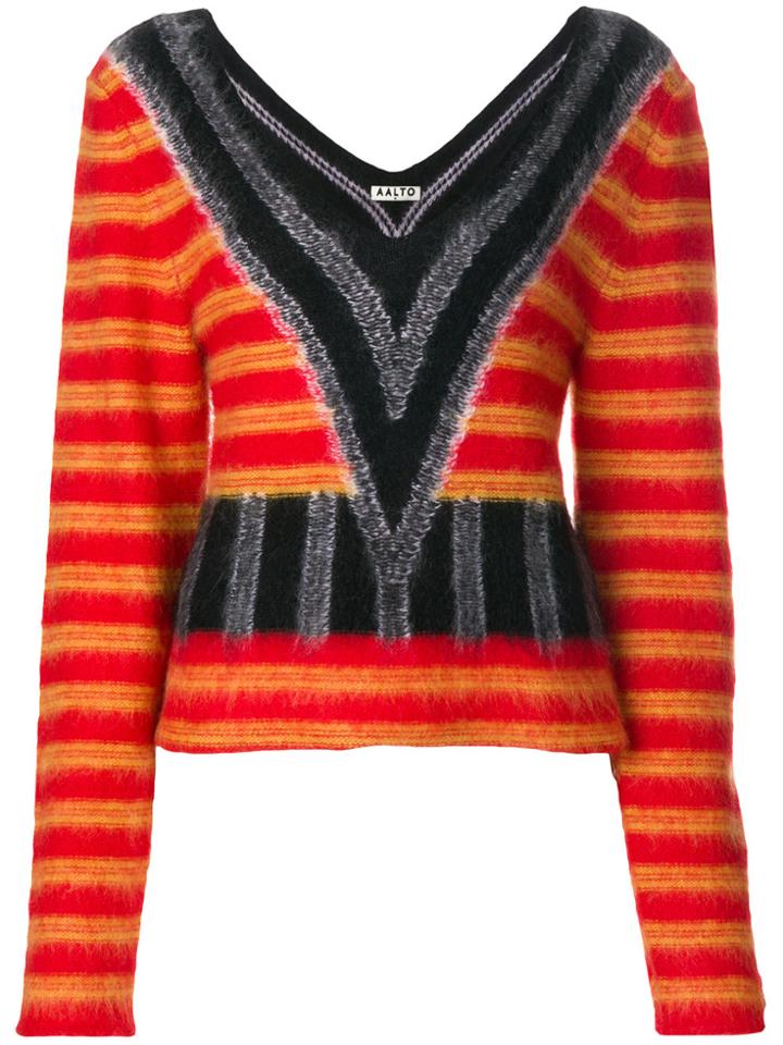 Aalto V-neck Patterned Jumper - Multicolour
