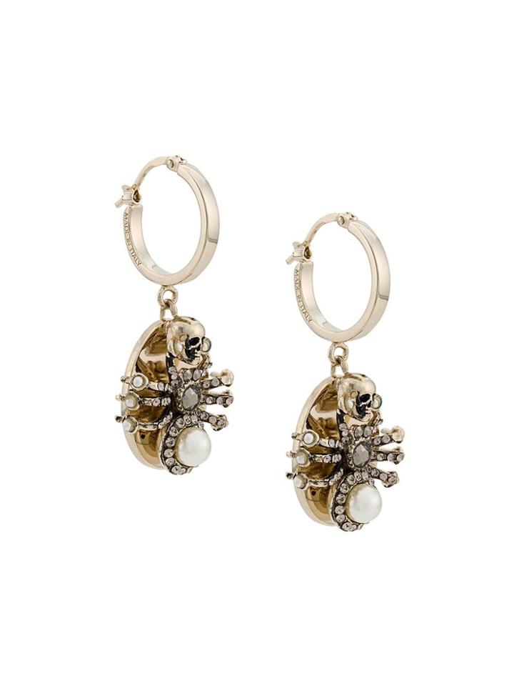 Alexander Mcqueen Spider Hoop Earrings - Silver