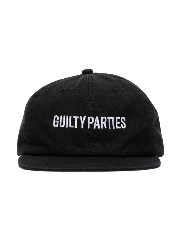 Wacko Maria Black Slogan Embroidered Cotton Flat Peak Cap
