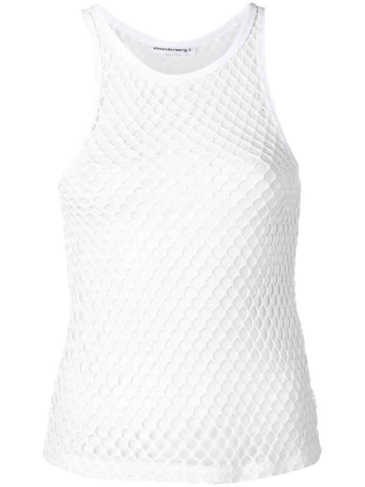 T By Alexander Wang Mesh Tank Top - White