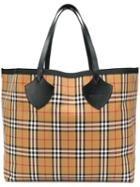 Burberry The Giant Check Tote - Neutrals