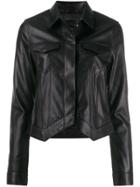 Rta Trucker Leather Jacket - Black