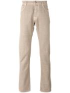 Jacob Cohen Straight Trousers, Men's, Size: 34, Nude/neutrals, Cotton/linen/flax/spandex/elastane