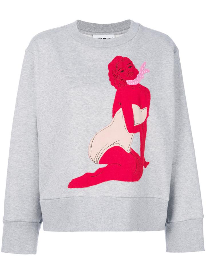 Moschino Pin-up Print Sweatshirt - Grey