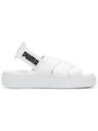 Puma Logo Sling-back Sandals - White