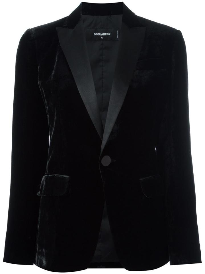 Dsquared2 'tuxedo' Velvet Effect Blazer - Black