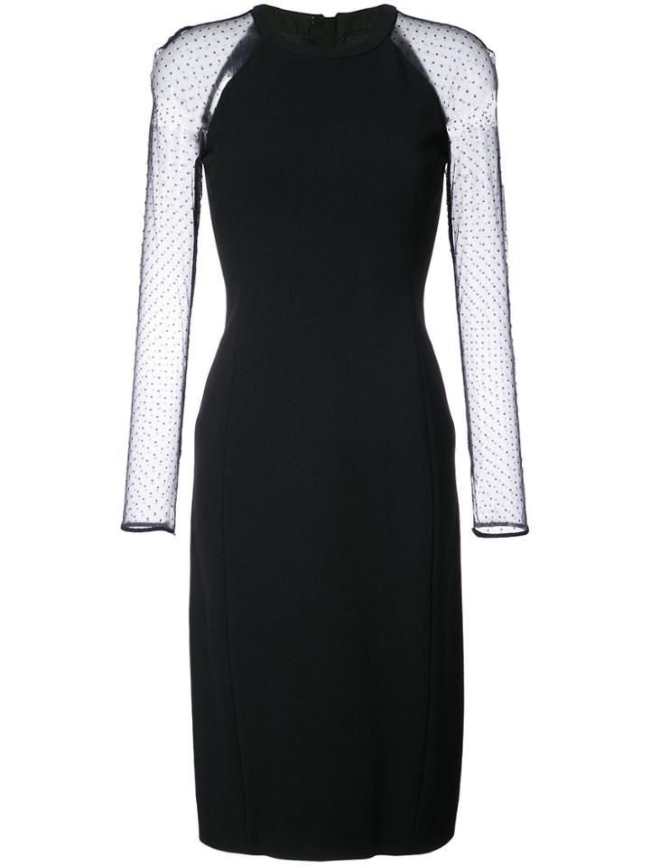 Jason Wu Tulle Sleeve Dress - Black