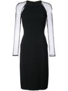 Jason Wu Tulle Sleeve Dress - Black