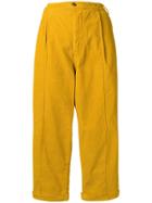 Henrik Vibskov Cropped Corduroy Trousers - Yellow & Orange
