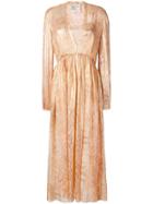 Forte Forte Snakeskin Print Layered Dress - Gold