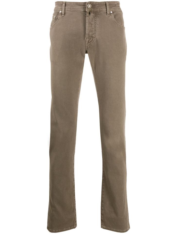 Jacob Cohen Pocket Square Straight-leg Jeans - Neutrals