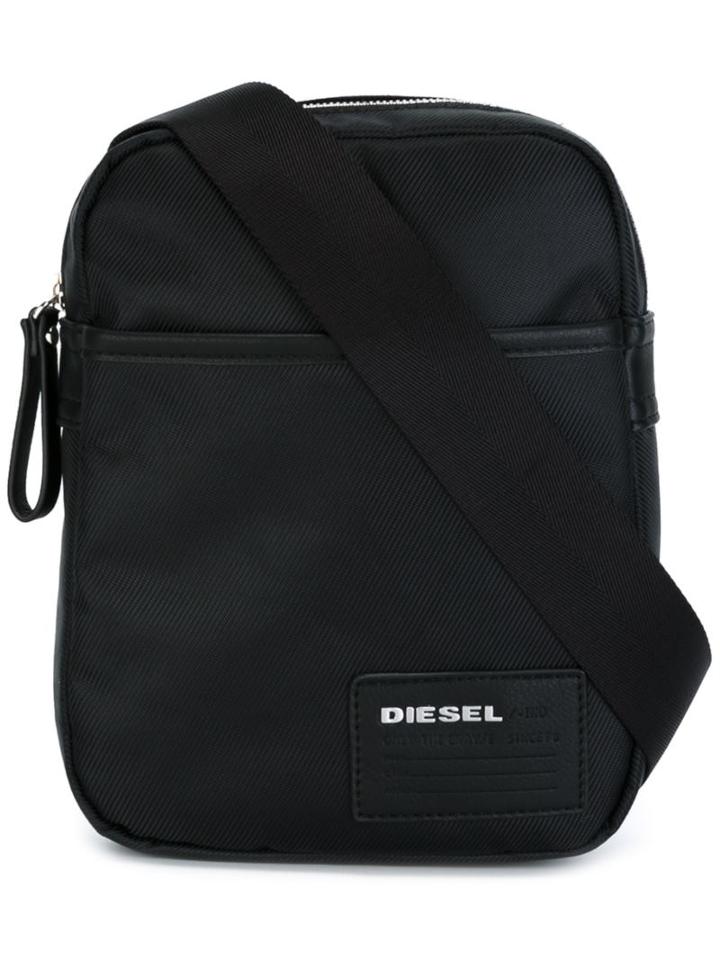 Diesel Fuzzy Shoulder Bag, Men's, Black, Polyamide