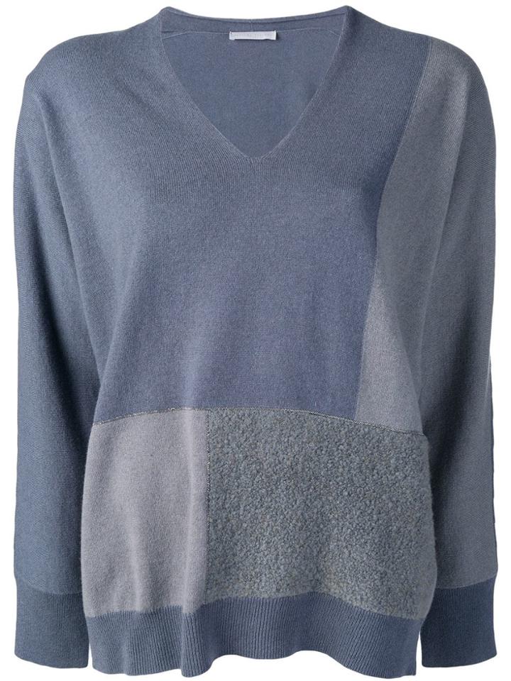 Fabiana Filippi V-neck Knit Jumper - Blue