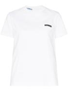 Prada Logo-embroidered Cotton T-shirt - White