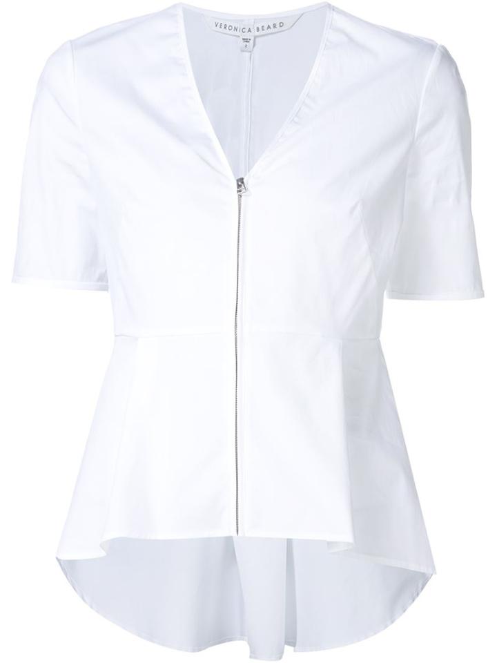 Veronica Beard Shortsleeved Zip Shirt