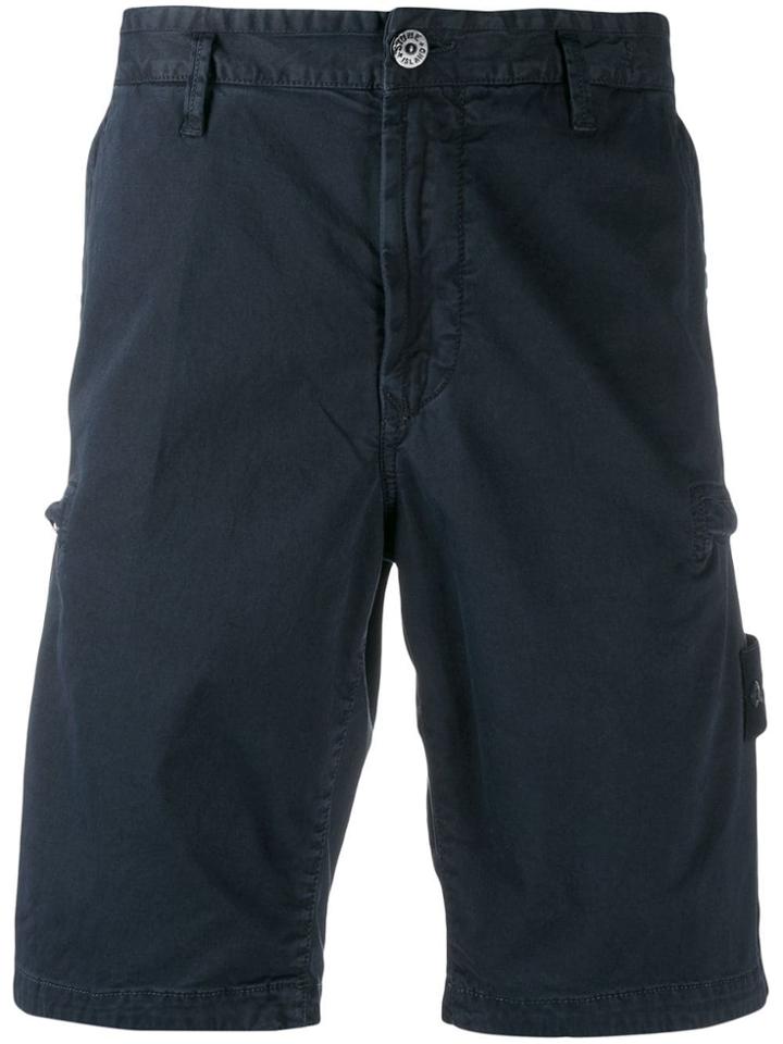 Stone Island Shell Cargo Shorts - Blue