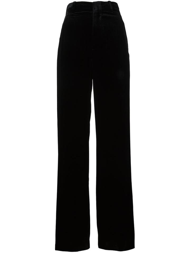 Vince Flared Trousers, Women's, Size: 2, Black, Viscose/silk