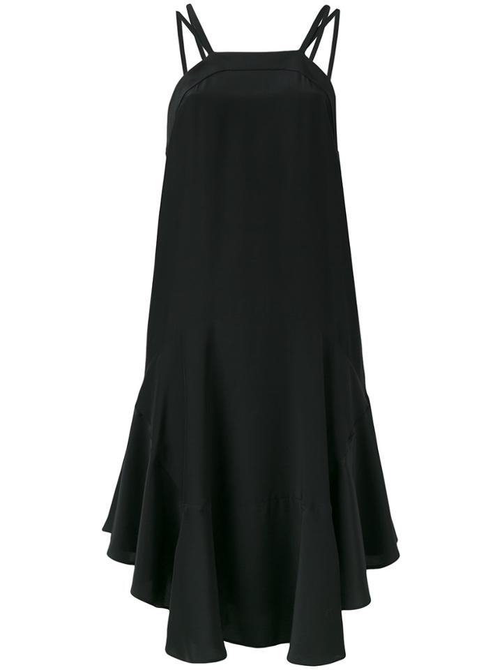 Barbara Bui Open Back Ruffle Dress - Black