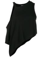Ann Demeulemeester - Sleeveless Asymmetric Top - Women - Spandex/elastane/rayon - 42, Women's, Black, Spandex/elastane/rayon