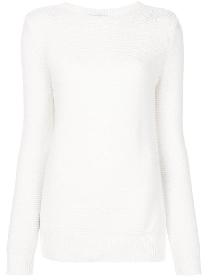 Max Mara Ribbed Sweater - White
