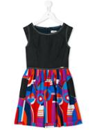 Junior Gaultier - Printed Flared Dress - Kids - Cotton/viscose - 10 Yrs, Blue