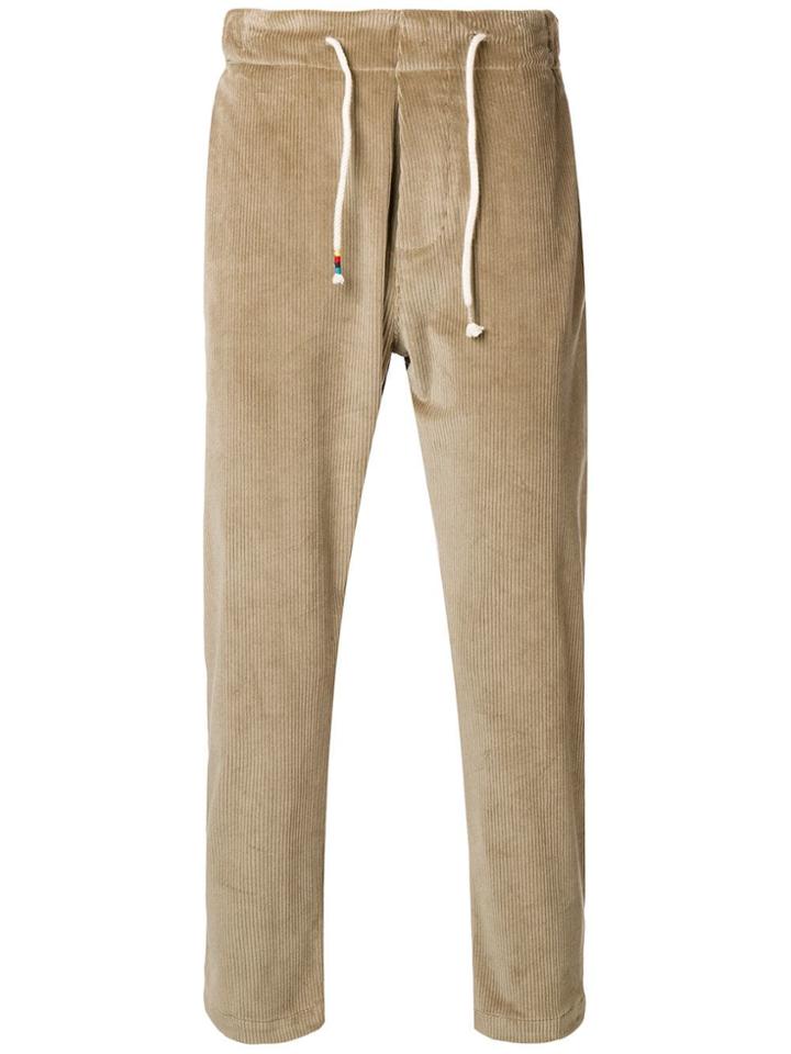 The Silted Company Drawstring Corduroy Trousers - Nude & Neutrals