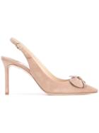 Jimmy Choo 'blare' Bow-embellished Pumps - Nude & Neutrals