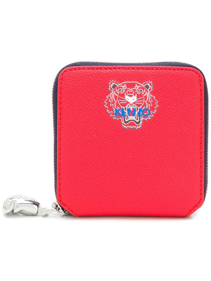 Kenzo Tiger Zip Purse - Red