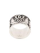 Gucci Double G Leaf Motif Ring - Silver