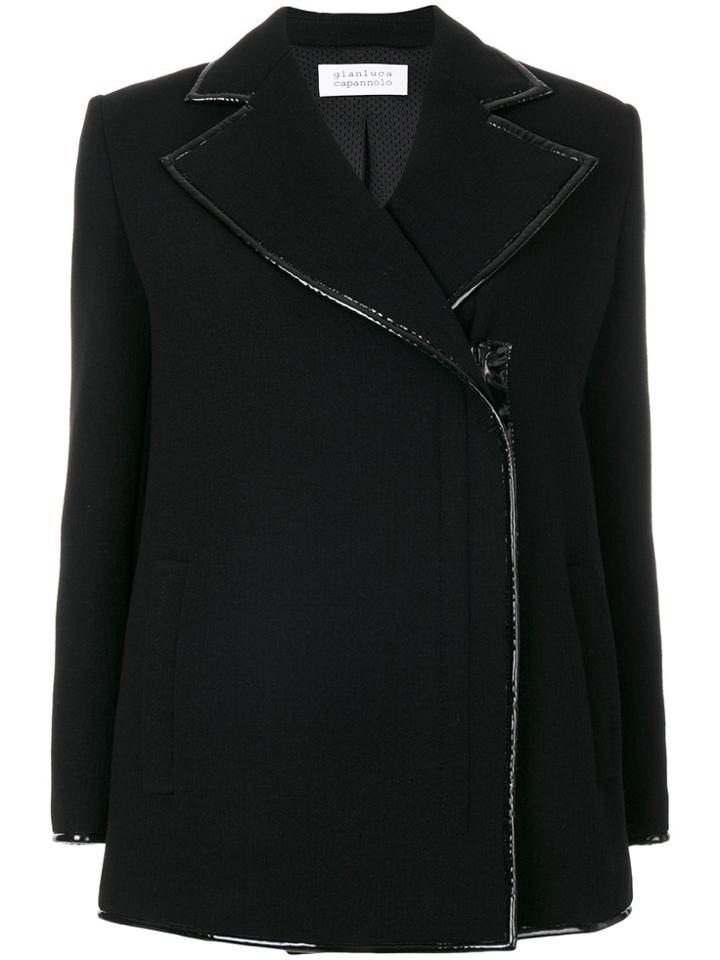 Gianluca Capannolo Off Centre Fastening Jacket - Black
