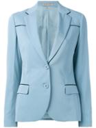 Bottega Veneta Two-button Blazer, Women's, Size: 44, Blue, Cupro/wool