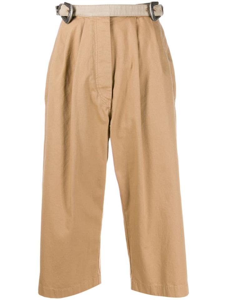 Loewe High Waisted Trousers - Neutrals