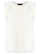 Talie Nk Lace Inserts Top, Women's, Size: Medium, White, Cotton